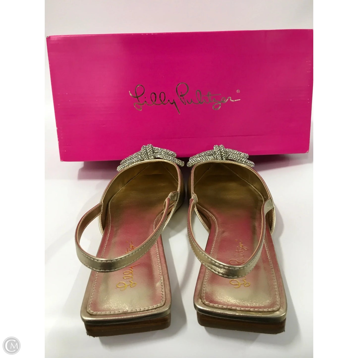 Shoes Designer By Lilly Pulitzer In Gold, Size: 9