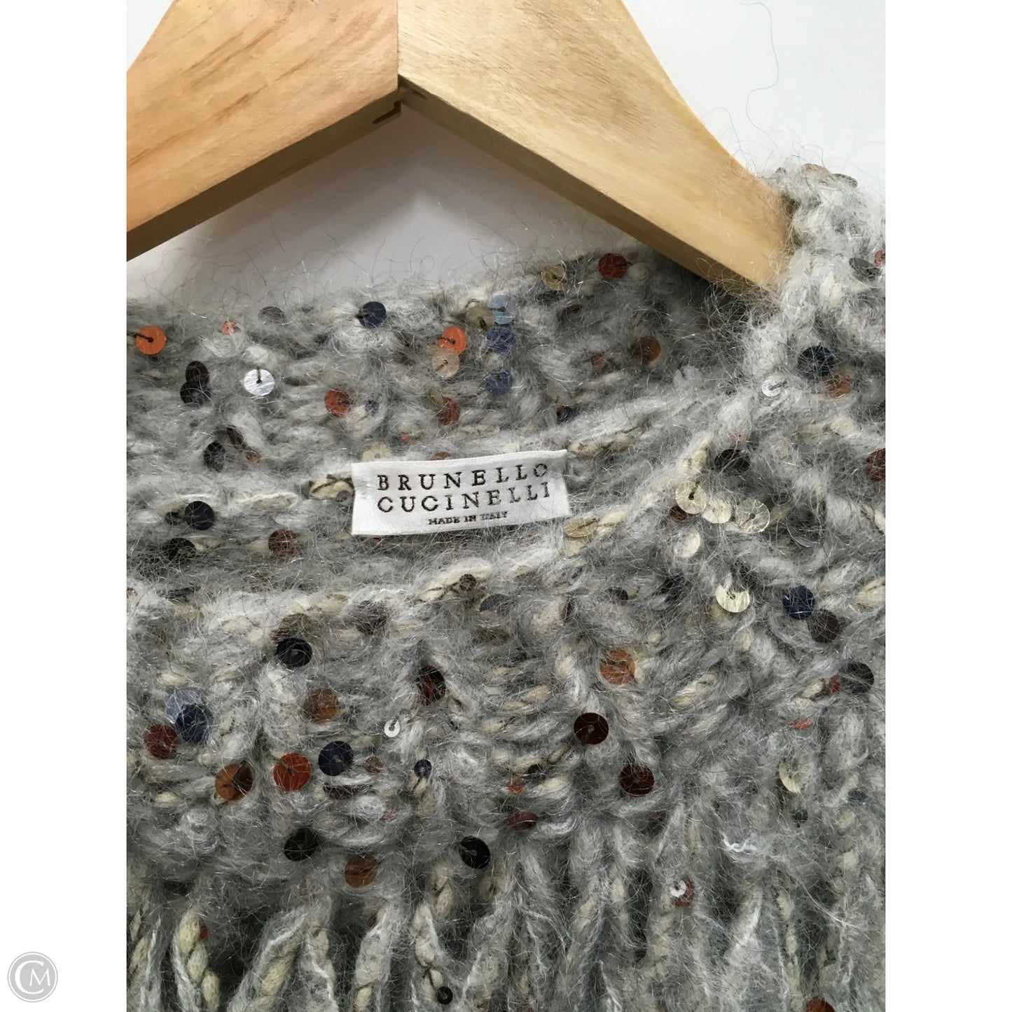 Sweater Designer By Brunello Cucinelli In Grey, Size: M