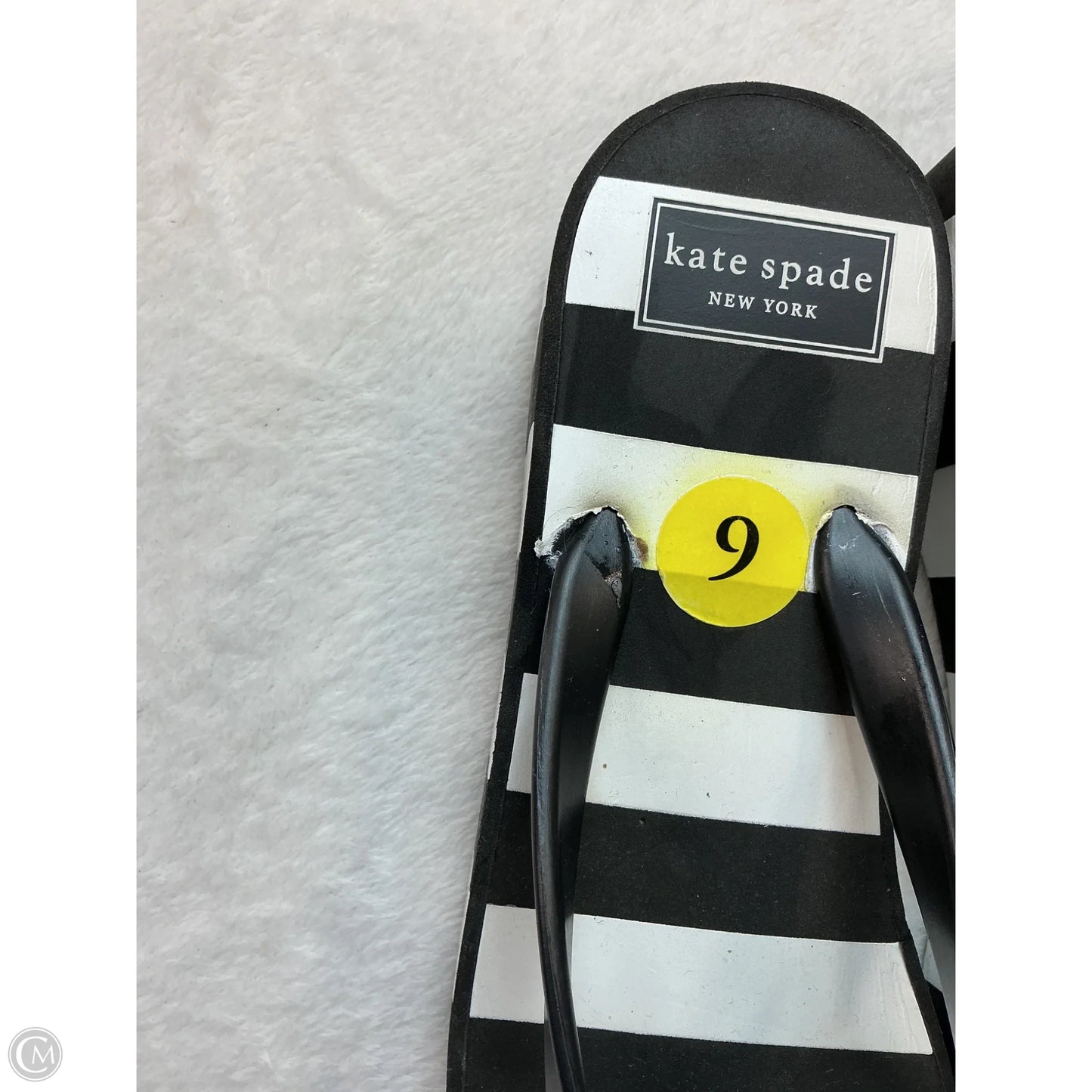 Sandals Designer By Kate Spade In Striped Pattern, Size: 9