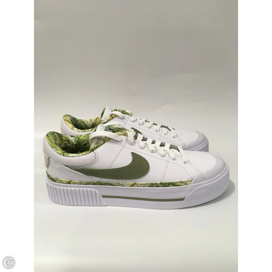 Shoes Sneakers By Nike In Green & White, Size: 9