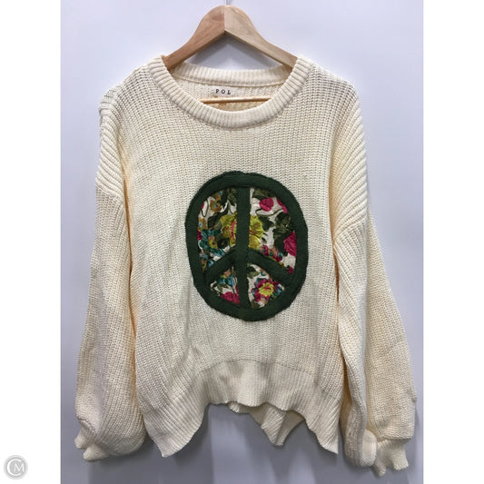 Sweater By Pol In Cream, Size: L