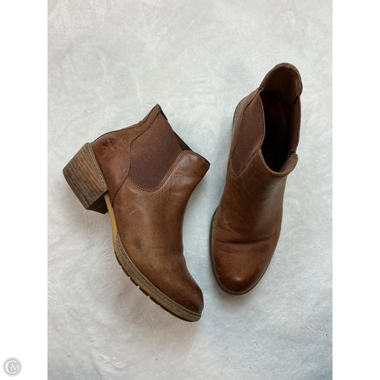 Boots Ankle Heels By Timberland In Brown, Size: 6.5