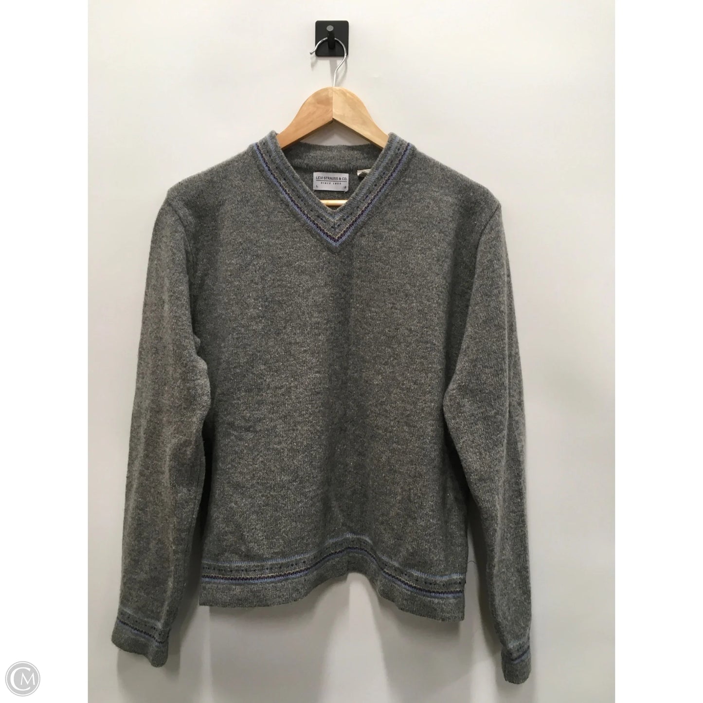 Sweater By Levis In Grey, Size: L