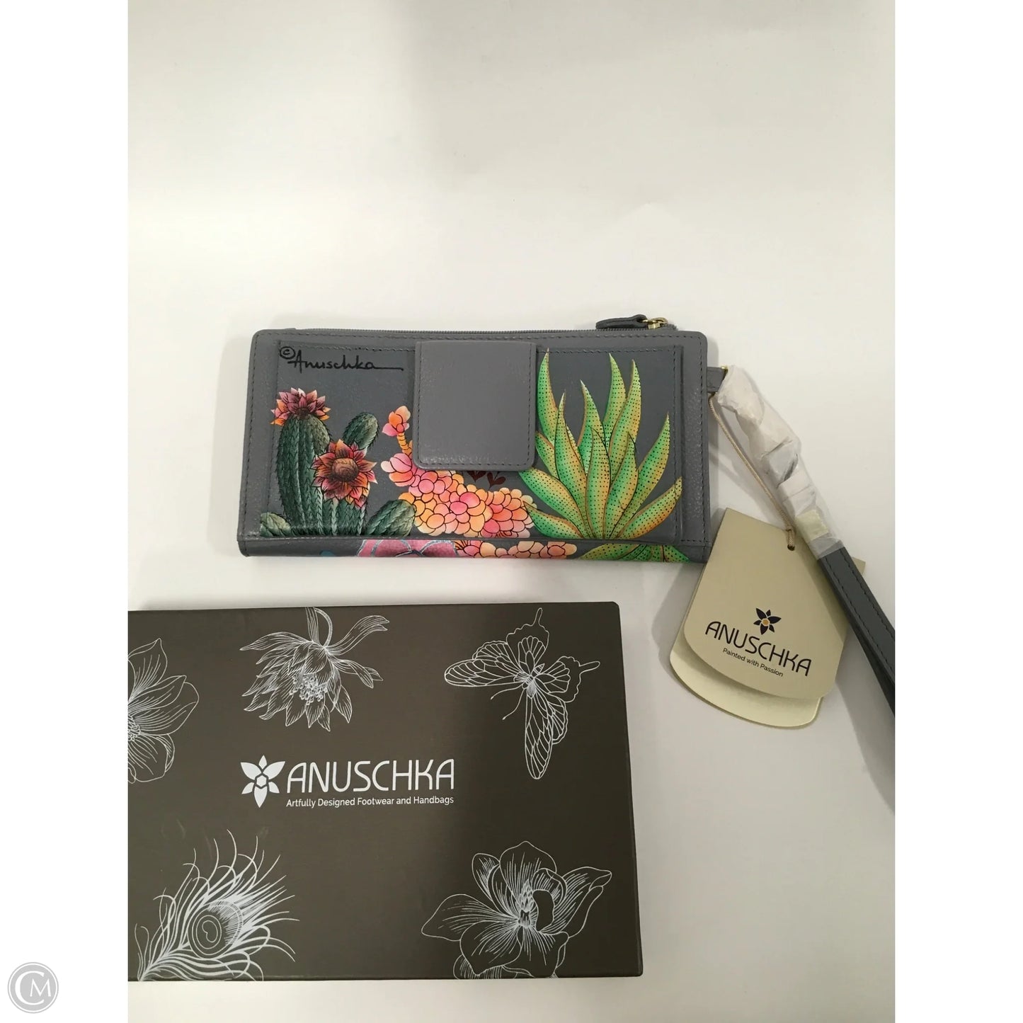 Wallet Leather By Anuschka, Size: Large