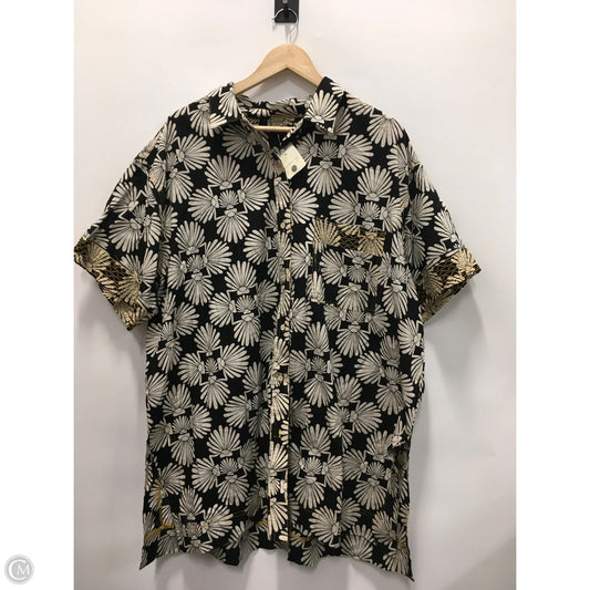 Top Short Sleeve By Free People In Black & Cream, Size: L
