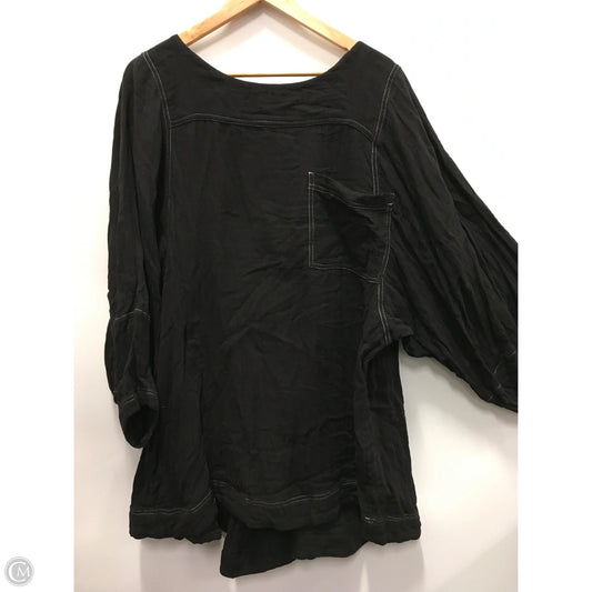Tunic Long Sleeve By Free People In Black, Size: L