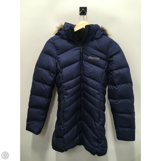 Coat Puffer & Quilted By Marmot In Navy, Size: Xs
