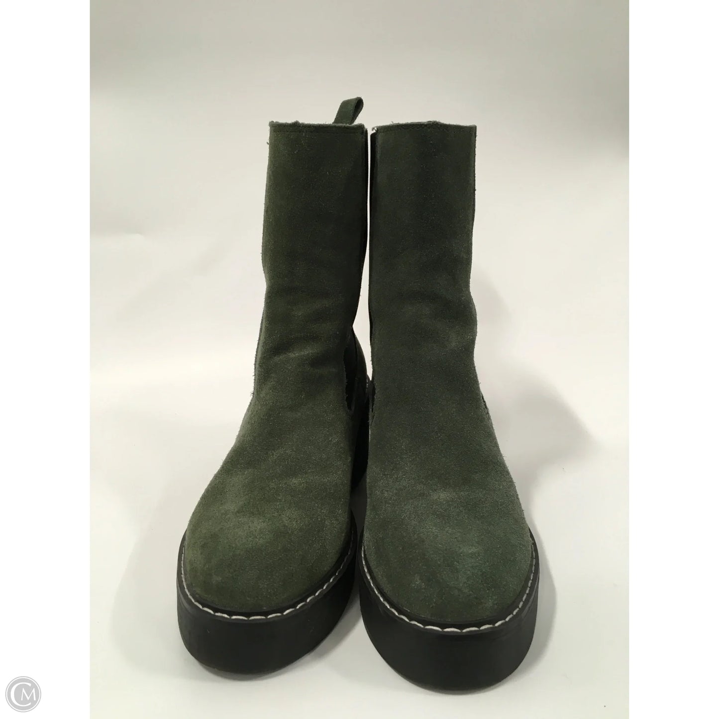 Boots Ankle Heels By Nine West In Green, Size: 9