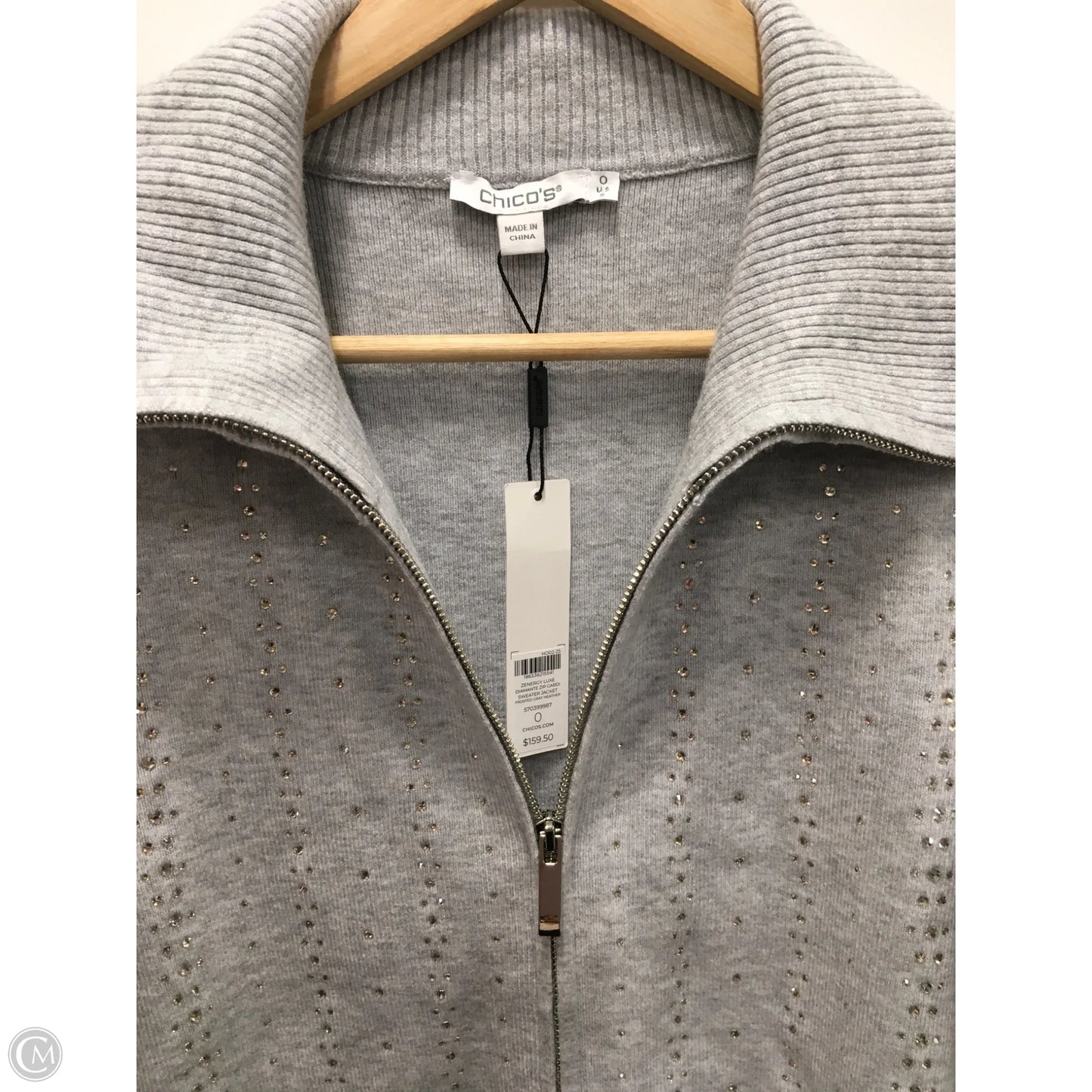 Sweater By Chicos In Grey, Size: S