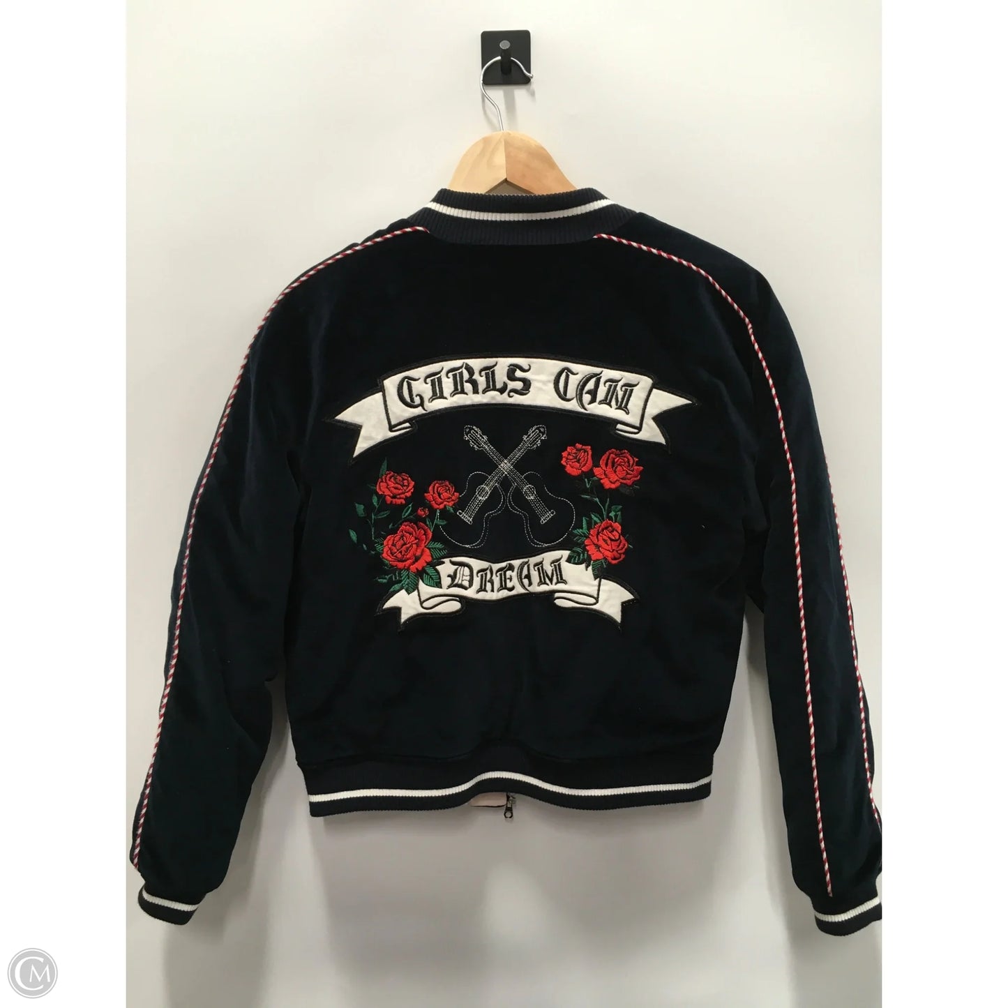 Jacket Designer By Sandro In Blue & Pink, Size: S