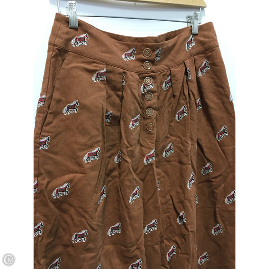 Pants Wide Leg By Farm Rio In Brown, Size: M