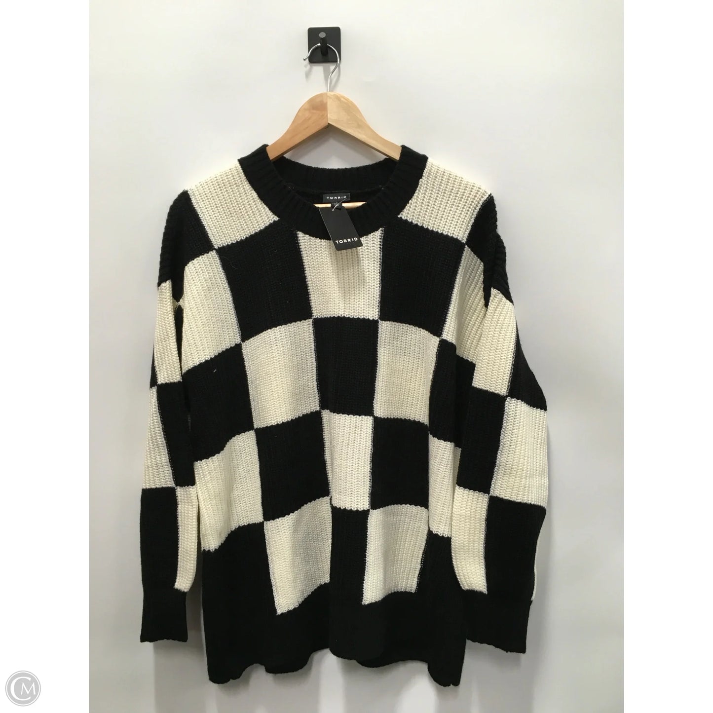 Sweater By Torrid In Black & White, Size: L