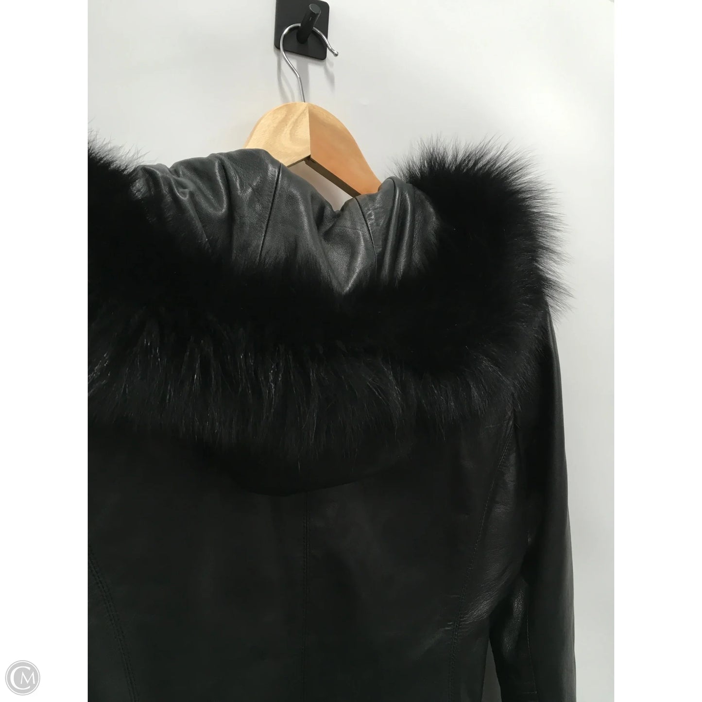 Jacket Leather By Liz Claiborne In Black, Size: M