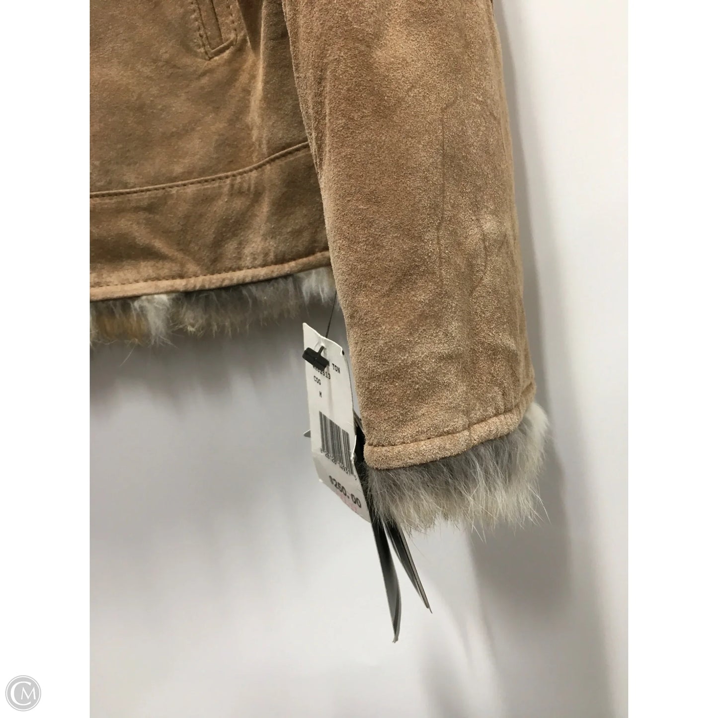 Jacket Leather By Colebrook In Tan, Size: M