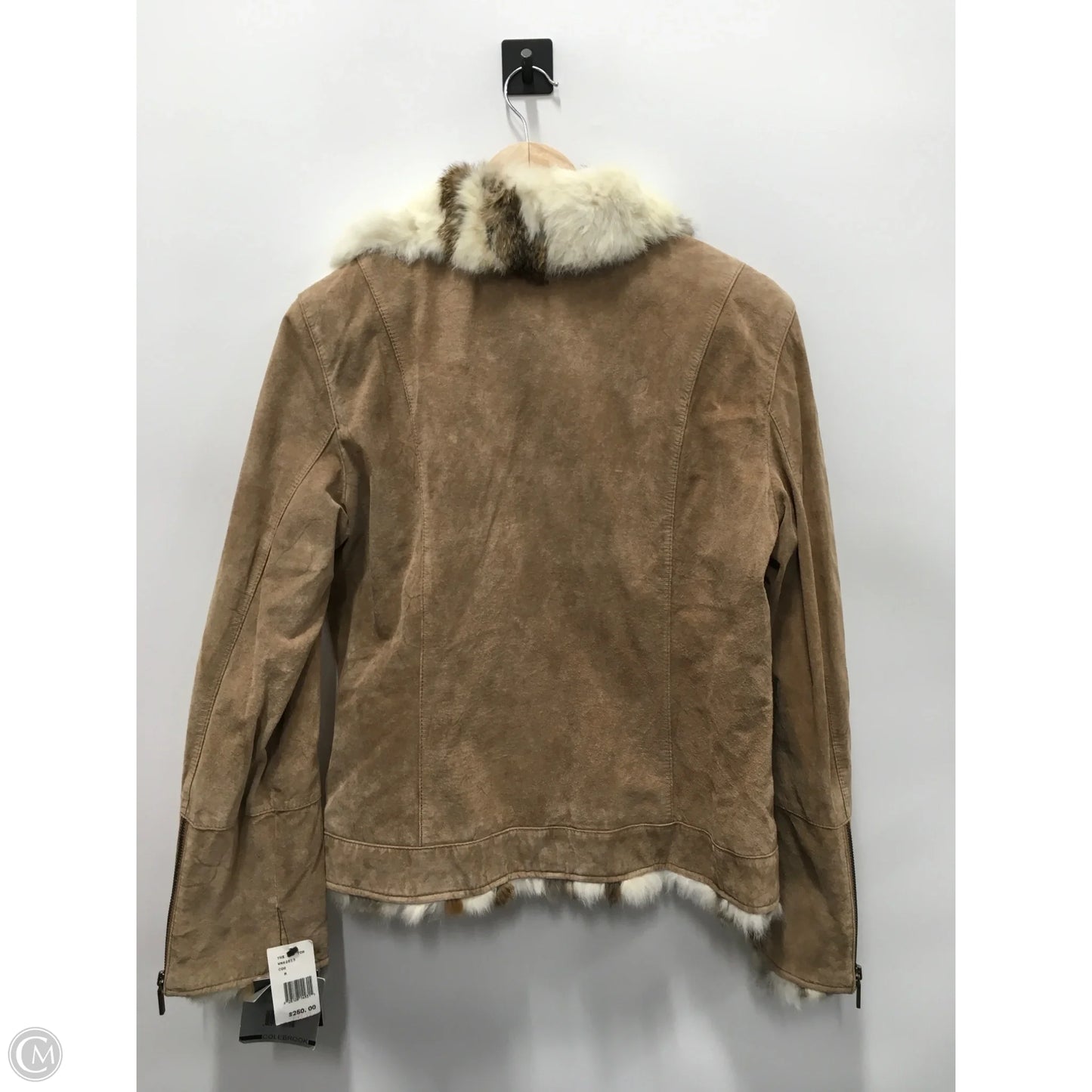 Jacket Leather By Colebrook In Tan, Size: M