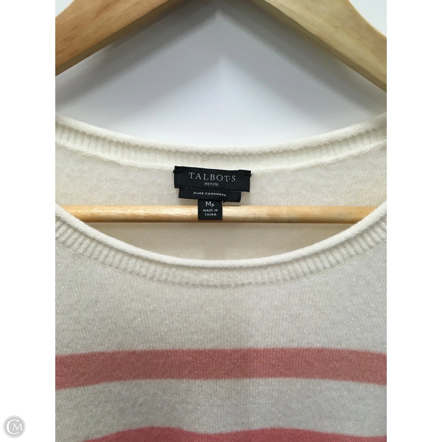 Sweater Cashmere By Talbots In Striped Pattern, Size: Mp