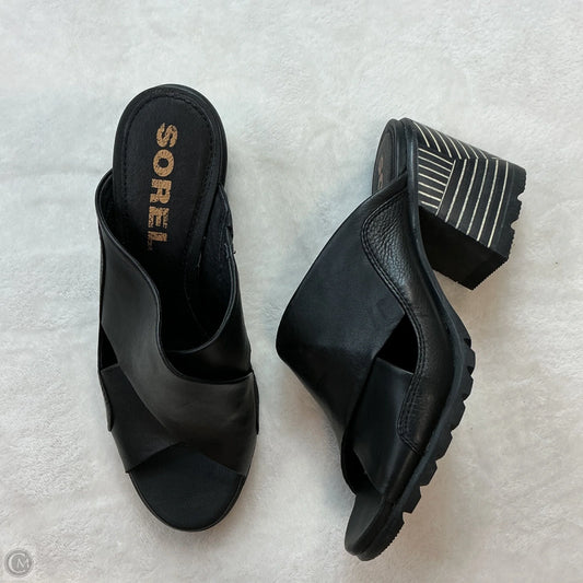 Shoes Heels Block By Sorel In Black, Size: 7