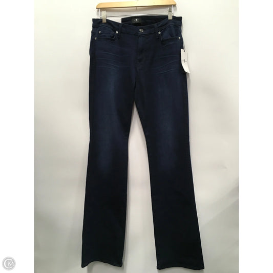 Jeans Boot Cut By 7 For All Mankind In Blue Denim, Size: 10