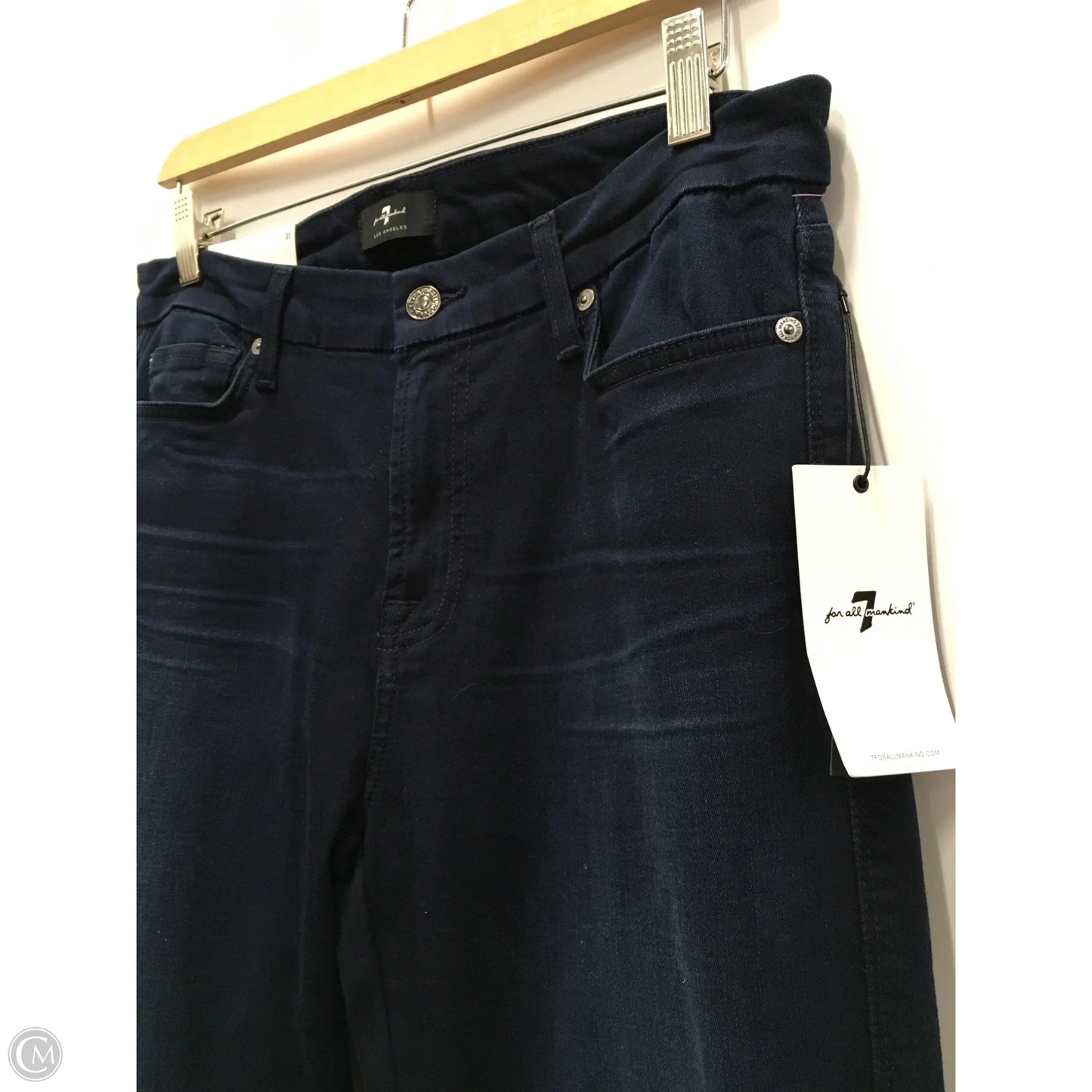 Jeans Boot Cut By 7 For All Mankind In Blue Denim, Size: 10