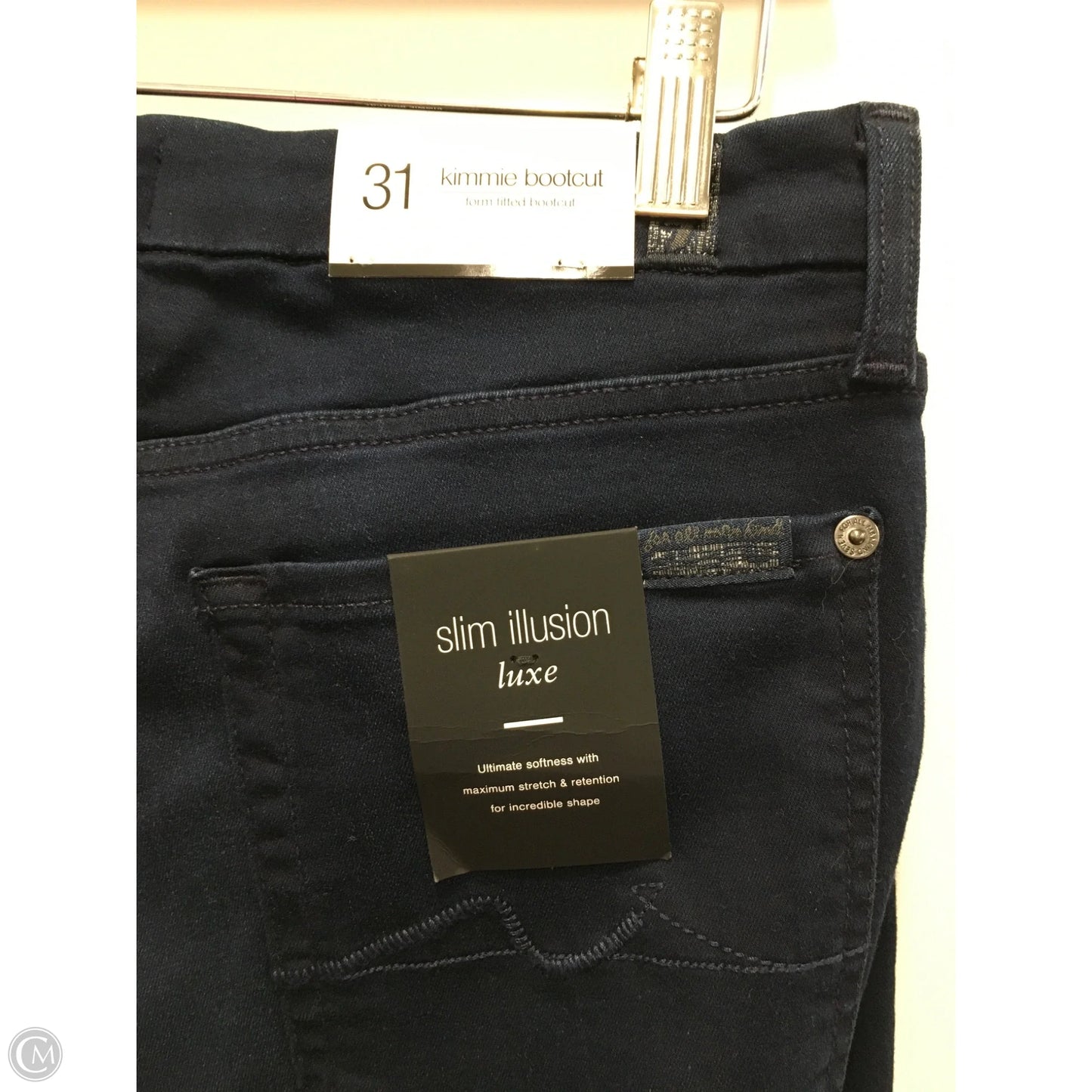 Jeans Boot Cut By 7 For All Mankind In Blue Denim, Size: 10
