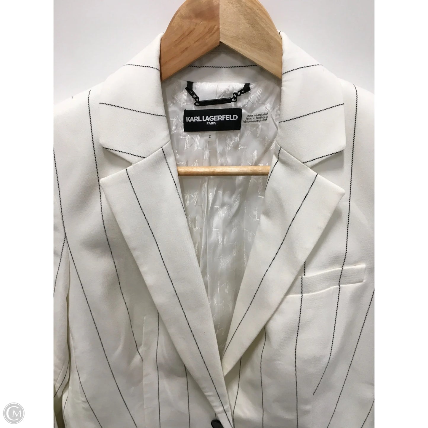 Blazer By Karl Lagerfeld In White, Size: S