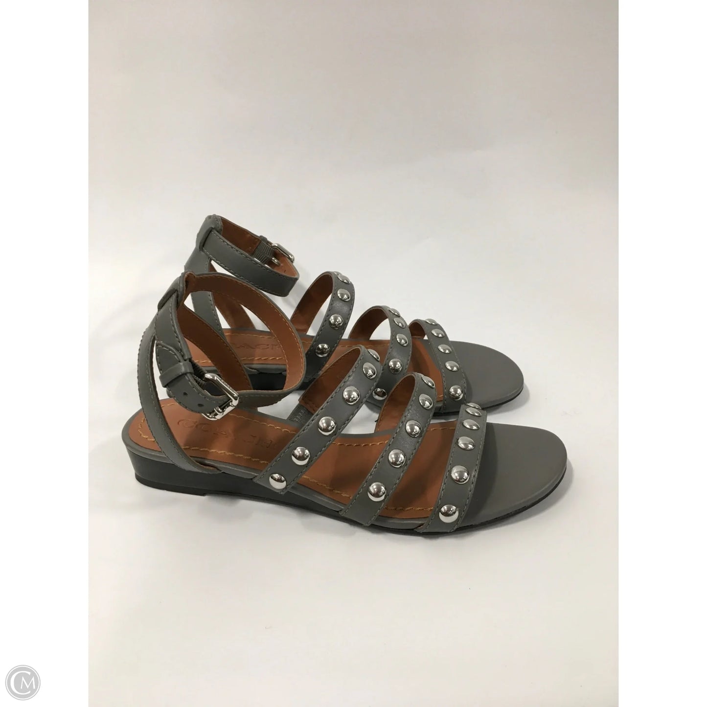 Sandals Designer By Coach In Grey, Size: 6