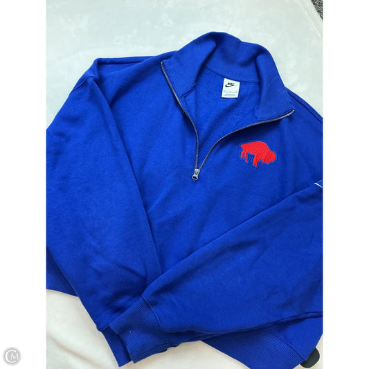 Athletic Sweatshirt Collar By Nike In Blue, Size: Xl