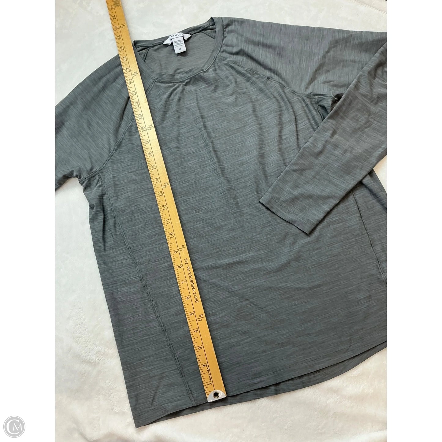 Athletic Top Long Sleeve Crewneck By Athleta In Grey, Size: M