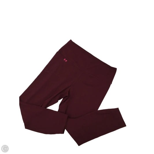 Athletic Leggings By Under Armour In Maroon, Size: 2x