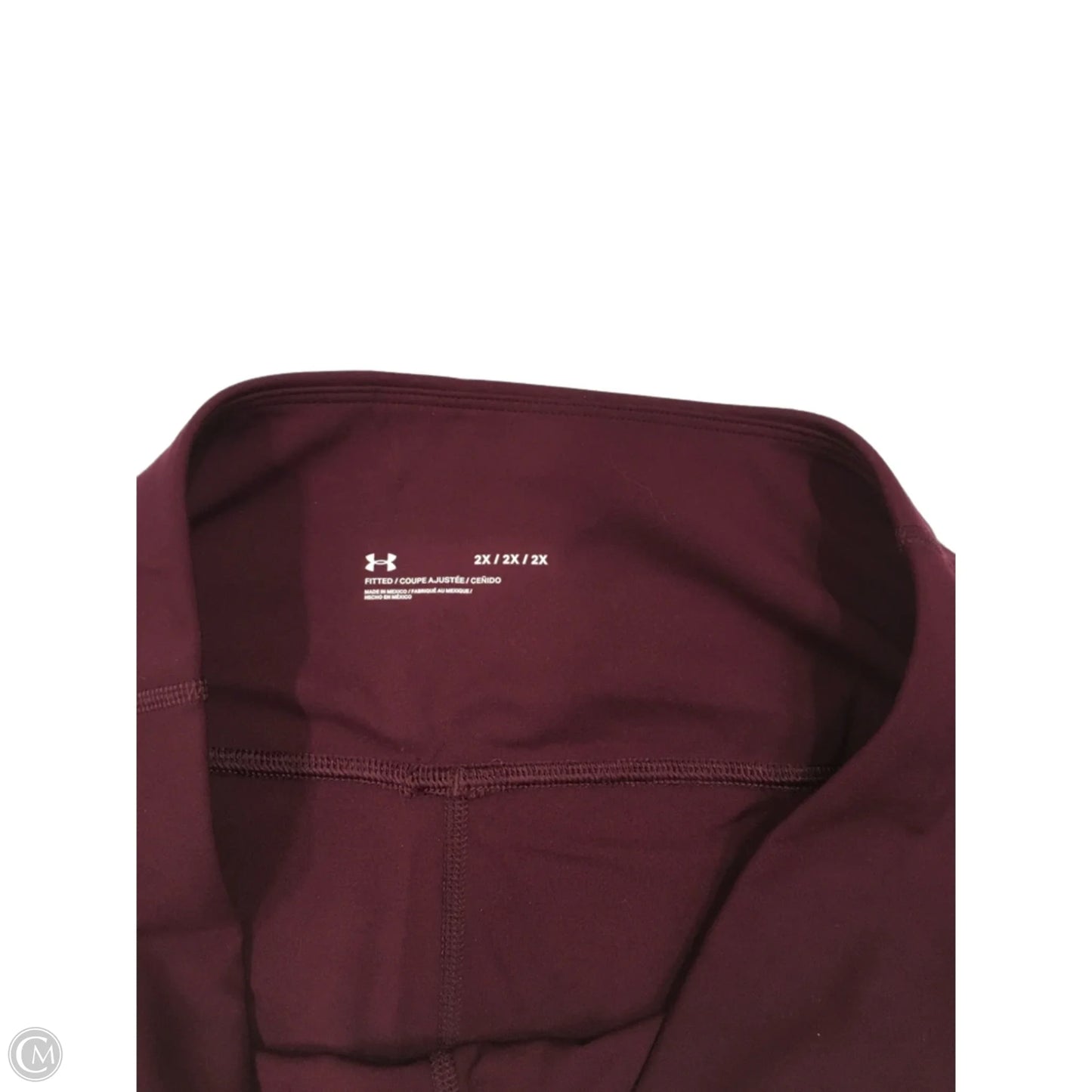 Athletic Leggings By Under Armour In Maroon, Size: 2x