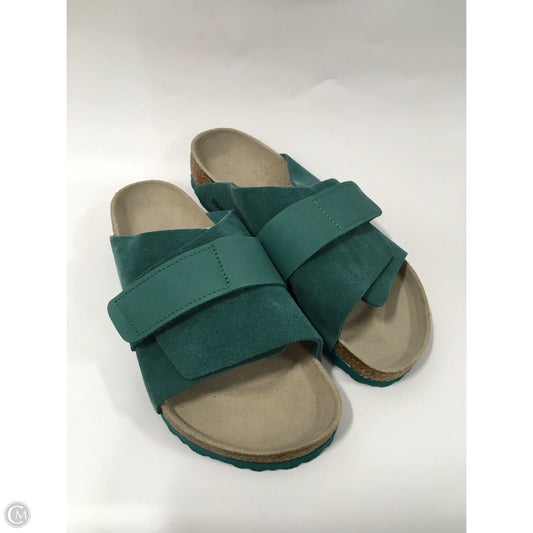 Sandals Flats By Birkenstock In Teal, Size: 6