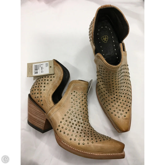 Boots Ankle Heels By Ariat In Cream, Size: 8