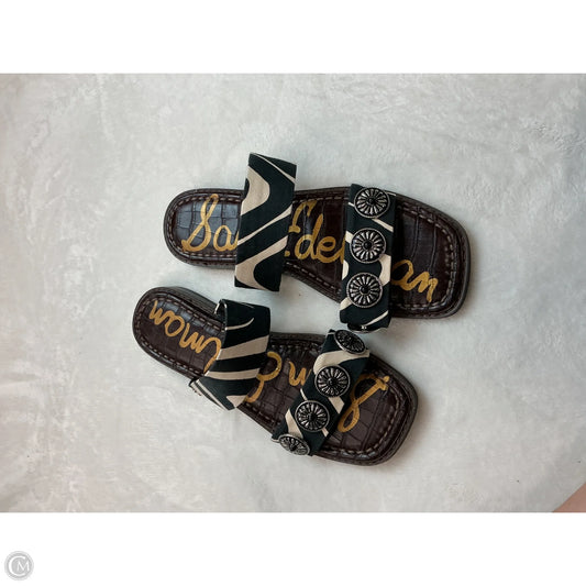 Sandals Flats By Sam Edelman In Black & White, Size: 7.5