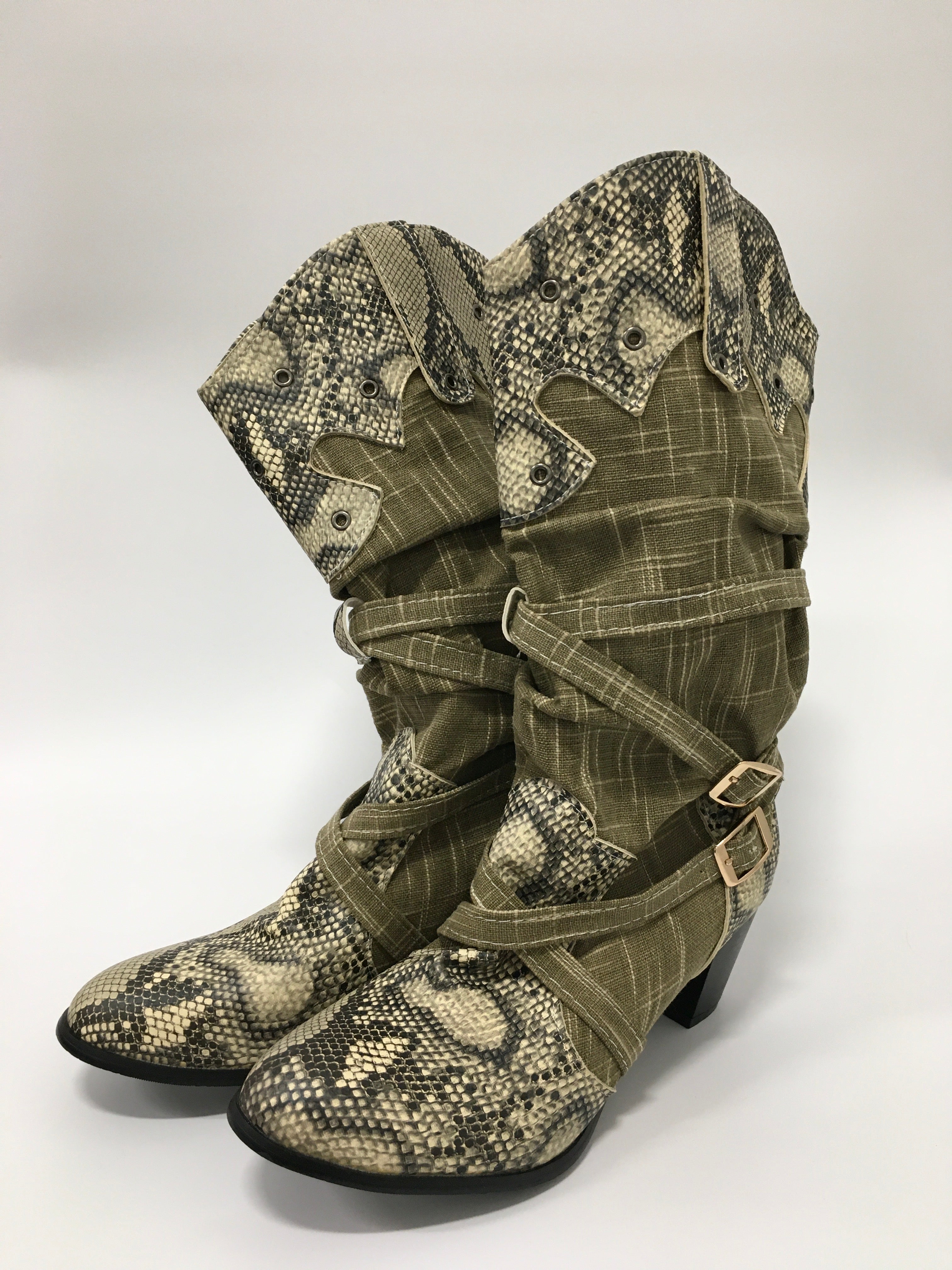 Boots Knee Heels By Clothes Mentor Size 10.5 Clothes Mentor West