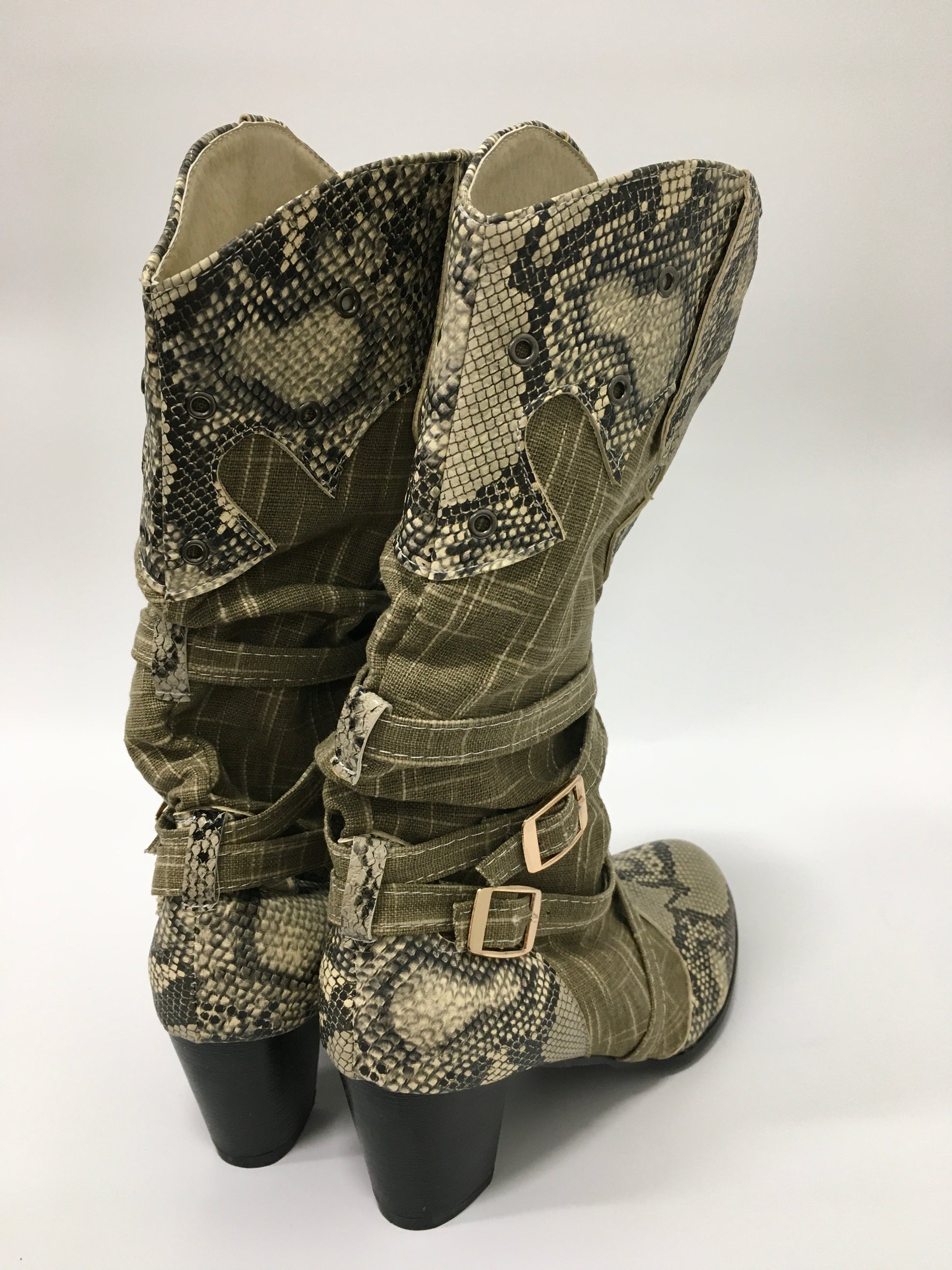 Boots Knee Heels By Clothes Mentor Size 10.5 Clothes Mentor West